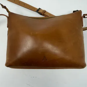 Able Olivia Crossbody Bag Tan Brown Women Small Handbag Cognac Leather thumbnail 6