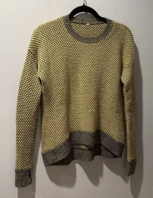 Lululemon Yogi Crew Sweater Nightfall/ Aged Moss Approx Size 6 thumbnail 1