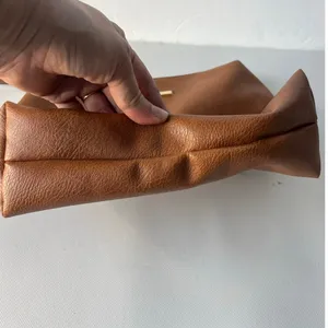 Steve Madden Clutch Bag Y2K Faux Leather Wristlet Zipper Cognac Classic Minimal thumbnail 3