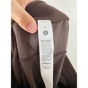 Lululemon Scuba Mid-Rise Wide-Leg Pant 7/8 Velvet Cord Espresso Brown 8 LW5GA5S thumbnail 8