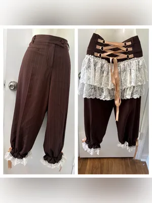 Steampunk corset pants Brown Size L thumbnail 2