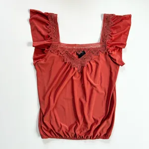 Daytrip Apricot Cut Out Flutter Sleeve Top thumbnail 2