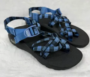 Chaco Z Cloud 2 Womens 7 Blue‎ Checkered Strappy Toe Loop Hiking Sandals J106820 thumbnail 1