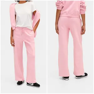 Gap Relaxed Straight-Leg Sweatpants in Pure Pink Fleece Size Small Lounge- NWT thumbnail 2