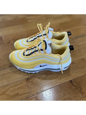 Size US 8 Wmns Nike Air Max 97 Topaz Gold White Taxi Sneakers Trainers 921733 thumbnail 10