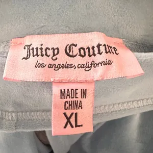 Juicy Couture Baby Blue Velvet Zipper Hoodie Jacket Pants Set Rhinestone Y2K XL thumbnail 6