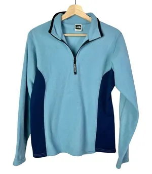 The North Face Blue‎ Fleece Polartec 1/4 Zip Pullover L thumbnail 1