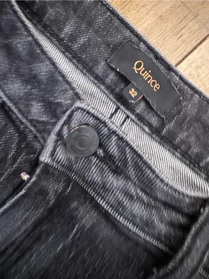 Quince Bella Wide Leg Jeans Faded Black Size 32 thumbnail 4
