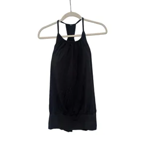 Lululemon Black Racerback Tank Top Size 6 thumbnail 3
