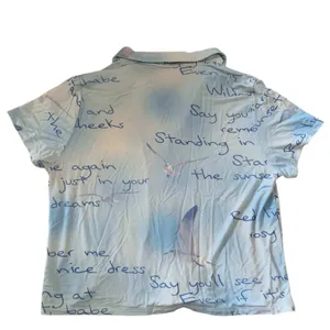 Taylor Swift 1989 Taylor's Version Top XS Blue Wildest Dreams Swiftie Loungewear thumbnail 3