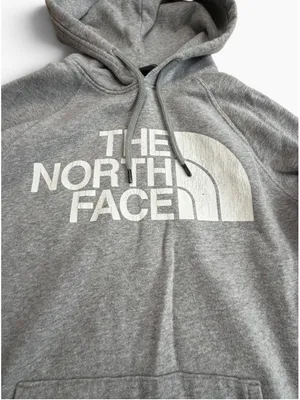 Women's The North Face Hoodie Sweatshirt Size XS Grey White Logo thumbnail 3