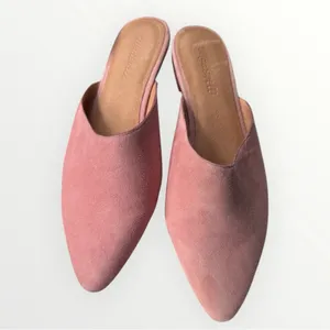 Madewell The Remi Mule in Pink Suede thumbnail 2