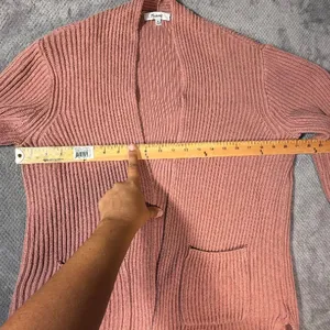 Madewell Dried Petal Pink Nolan Ribbed Open Front Cardigan Medium Cotton Pocket thumbnail 8