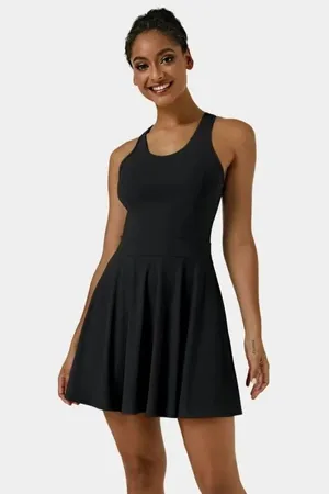 Halara Everyday Backless Activity Dress-New Classic-No Liner Shorts Black S thumbnail 1
