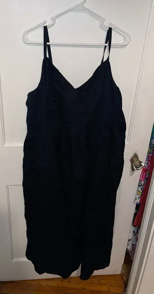 Old Navy Black Bohemian Style Dress Sleeveless V-Neck Midi Dress - Sz 2X thumbnail 1