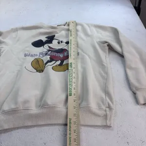 Disney Parks Walt Disney World Mickey Sweatshirt Cream Off White S Pullover Y2K thumbnail 12