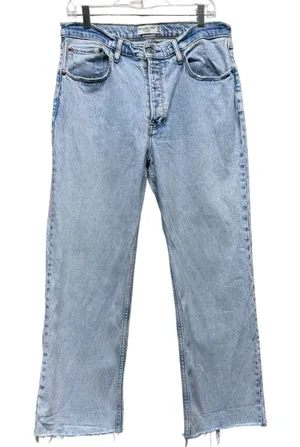 Abercrombie & Fitch The 90's Baggy Low Rise Jeans‎ Blue Light Wash Women 31/12 thumbnail 1