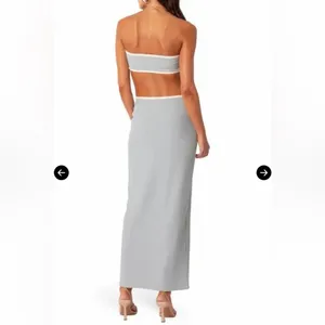 EDIKTED Michelle Cutout Rib Maxi Dress Women's Dress Small thumbnail 3