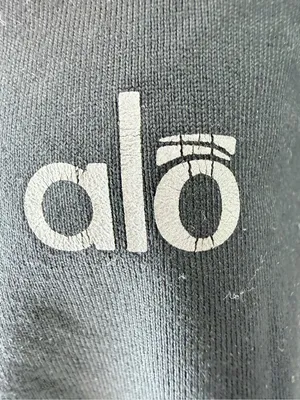 ALO Yoga Black Logo Tee with White Print thumbnail 8