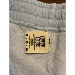 Comfort Colors Sweatpants Women Medium Blue Jesus Set Me Free Graphic Joggers thumbnail 6