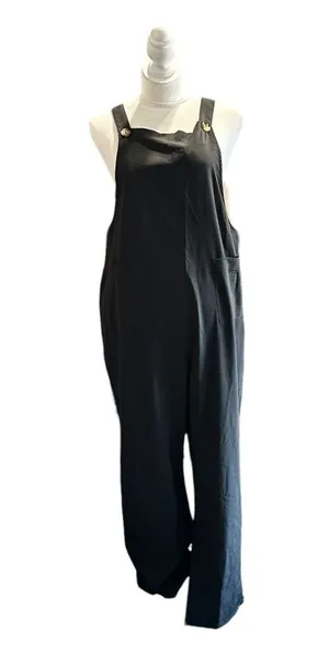 Women's small 100% polyester black overalls thumbnail 1