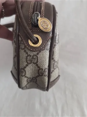 Gucci Beige GG Supreme Canvas Crossbody with Brown Leather & Green-Red Web thumbnail 2