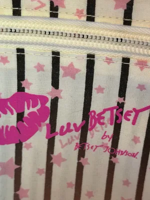 Betsey Johnson Purse Backpack Frenchy French Bulldog Striped Pattern thumbnail 6