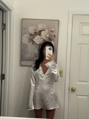 White Satin Dress thumbnail 3