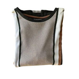Denim & Flower Ricky Singh Color Block T-Shirt Black Brown Cream USA L thumbnail 6