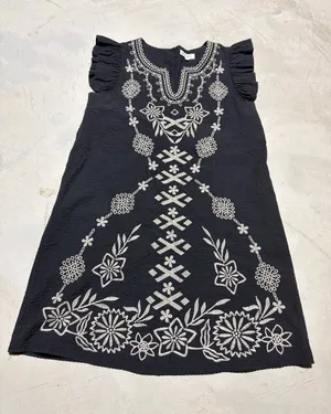 THML Embroidered Floral Shift Dress SMALL boho thumbnail 1