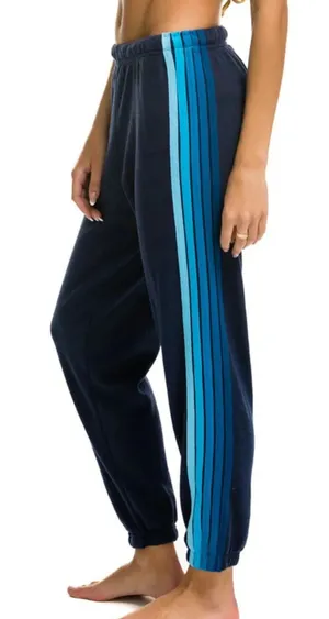 Aviator Nation 5 Stripe Sweatpants Blue thumbnail 1