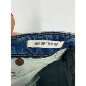 Wrangler High Rise Trouser Jeans Womens 25x32 Blue Medium Wash Excellent Flare thumbnail 7