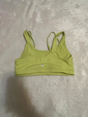 Lululemon Neon Yellow Sport Bra Size 6 thumbnail 2