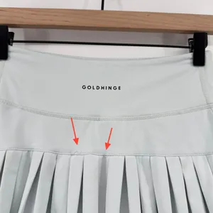 Gold Hinge Pleated Tennis Skirt Skort Mist Light Blue Gray Women S Preppy thumbnail 6