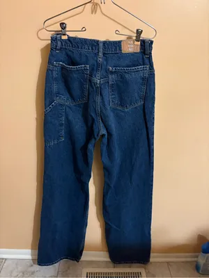 Free People Tinsley Baggy High Rise Straight Leg Jeans in Dark Romance thumbnail 6