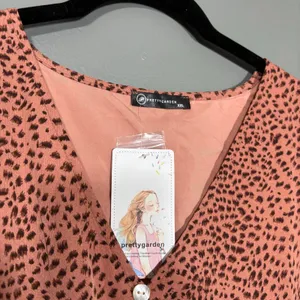 Pretty Garden NWT Pink Animal Print Tiered Maxi Dress - XXL - Women's Plus Size thumbnail 5