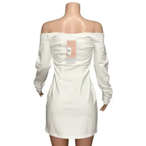 BHLDN Gianna Off The Shoulder Mini Dress, Ivory, Small thumbnail 8