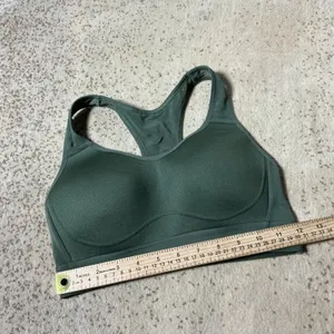 Gymshark High Support Racerback Sports Bra Womens S Green Mesh‎ Padded Athletic thumbnail 3