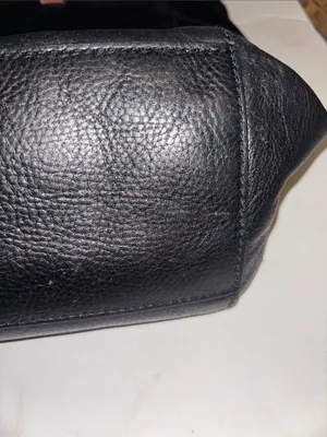 Fossil…Rachel Tote Black Pebbled Leather Tote With Brown Contrasting Handles thumbnail 10