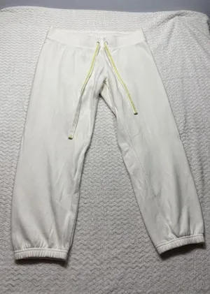 Victoria's Secret PINK White Sequin Love Pink Jogger Sweatpants M y2k Gold Logo thumbnail 1