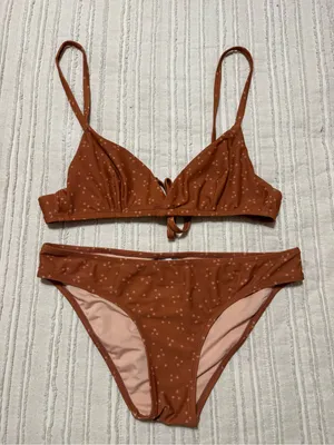 Madewell Rust Star Triangle Bikini Set thumbnail 4