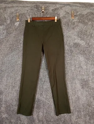 Quince Ultra Stretch Ponte Straight Leg Pant Olive Office Career Professional PS thumbnail 4