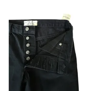 FREE PEOPLE Maggie Mid Rise Washed Black Distressed Jeans Raw Hem Size 24 NEW thumbnail 5