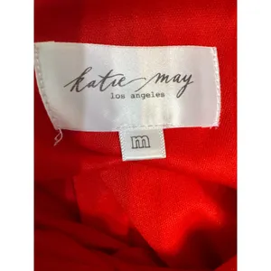 Revolve x Katie May Edgy Dress Red One Shoulder Cutout Maxi Gown‎ Dress Medium thumbnail 3