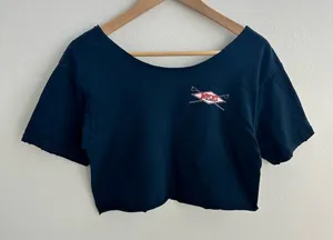 Hooters Jack's Surf Shop Off the Shoulder Cropped Tee thumbnail 1