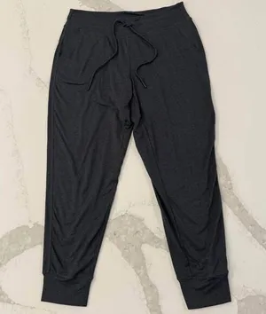 Lole Jersey Knit High Rise Jogger Lounge Pants Women's Medium Gray Cinch Waist thumbnail 1