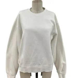 Aritzia Tna Cozy Fleece‎ Perfect Crew Sweatshirt Pullover White Size Large thumbnail 4