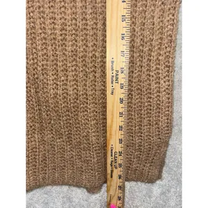 abercrombie & fitch Brown Chunky Knit‎ Turtleneck Sweater Small Split Hem EUC thumbnail 7