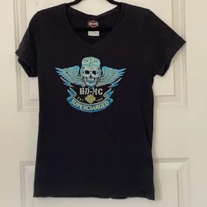 Harley Davidson Supercharged Slim Fit Tee Large Motorcycle Bikes Riding thumbnail 1