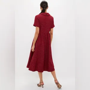 TUCKERNUCK Cranberry Jacquard Adelaide‎ Midi Dress size xl wedding work office thumbnail 8